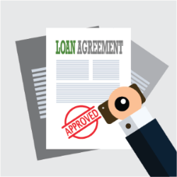 loan agreement stamped approved