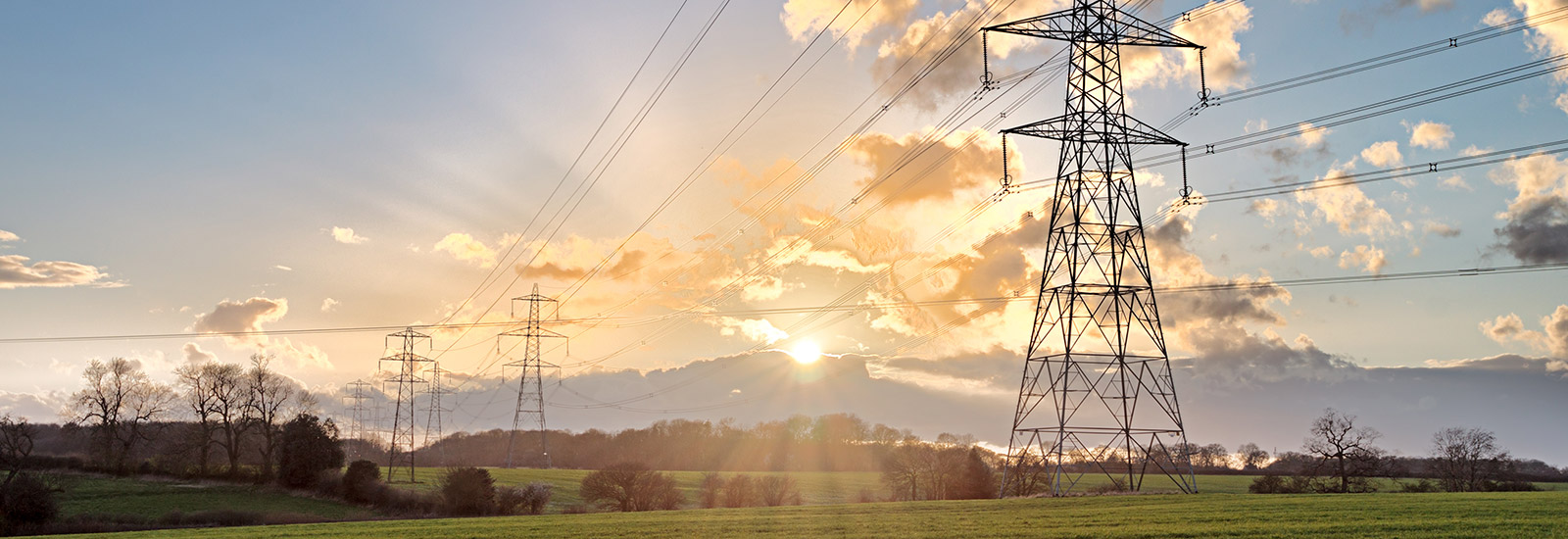 Scenic photo with electrical towers