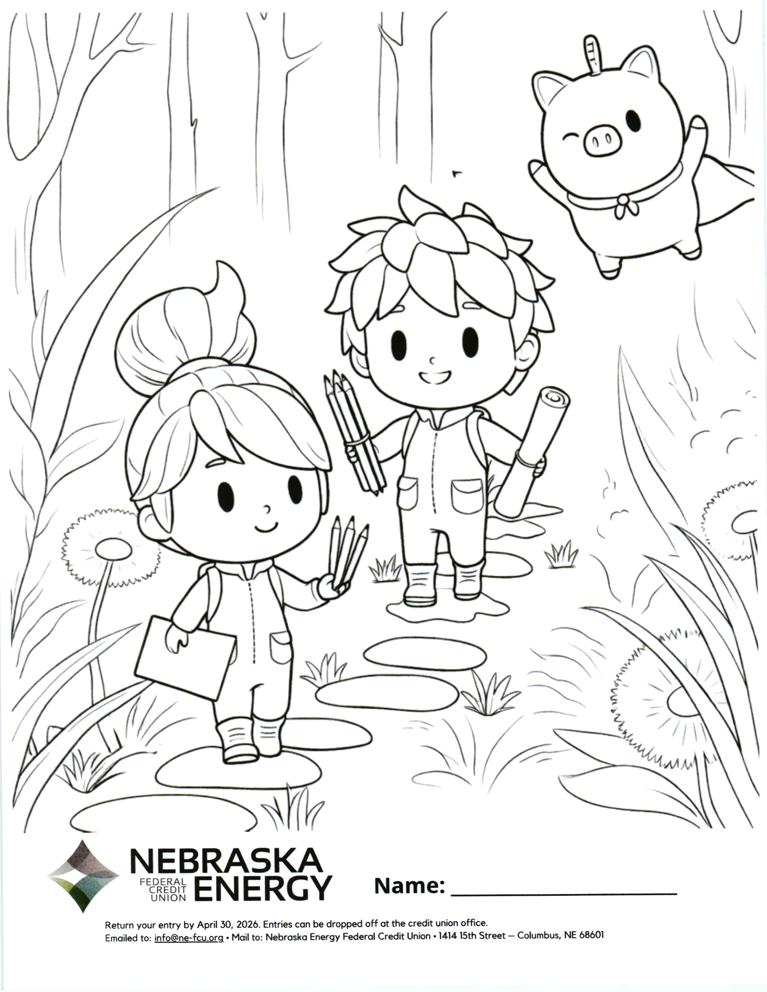 page for coloring with kids