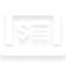 Laptop bills icon.
